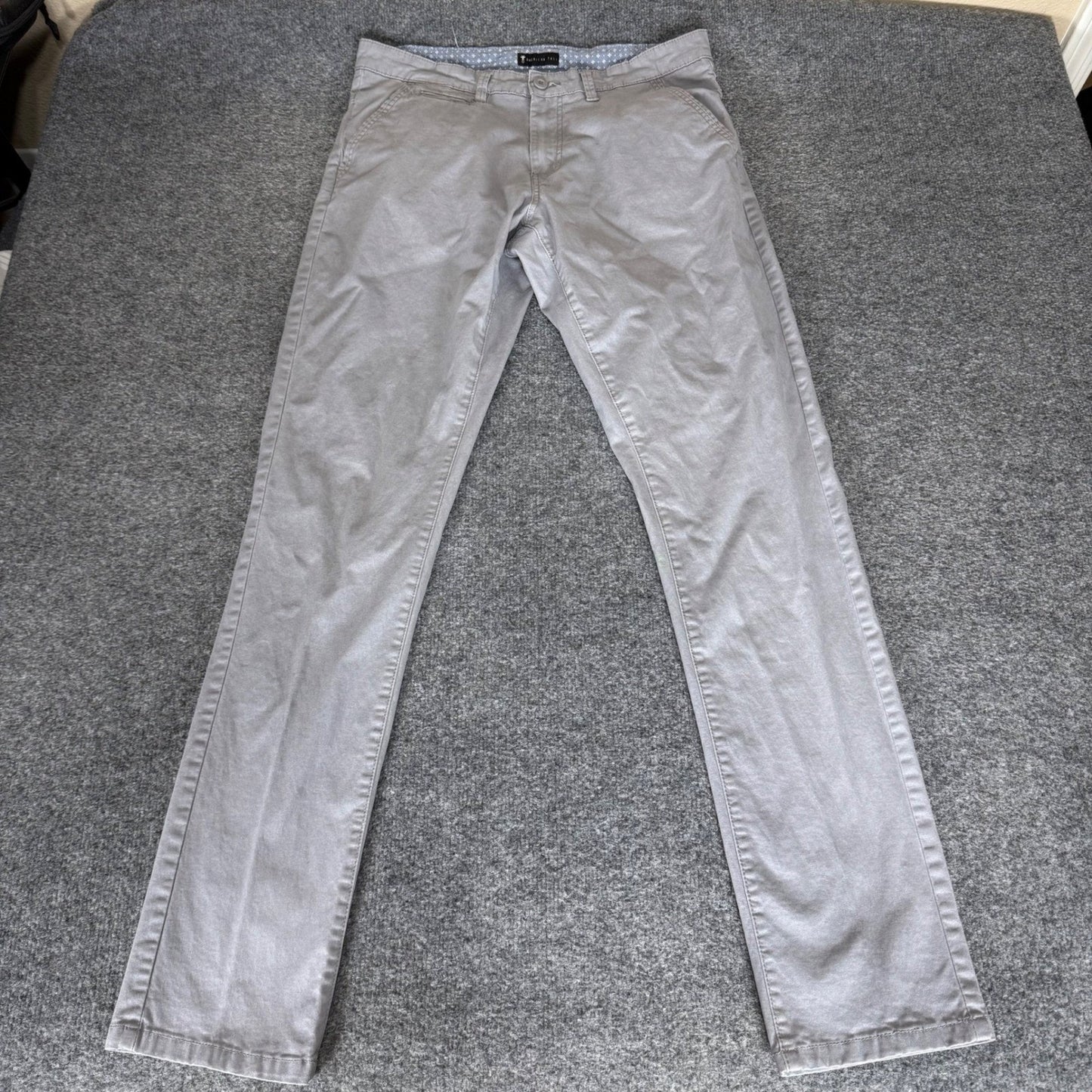 American Tall Pant Mens 34x36 Gray Casual Office Chino Workwear Everyday Comfort