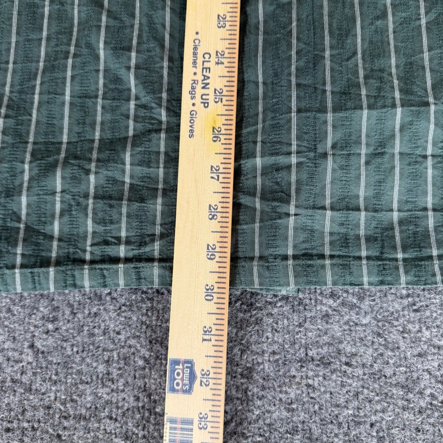 Flint and Tinder Camp Shirt Mens XXL Green Pinstripe Short Sleeve Huckberry Top