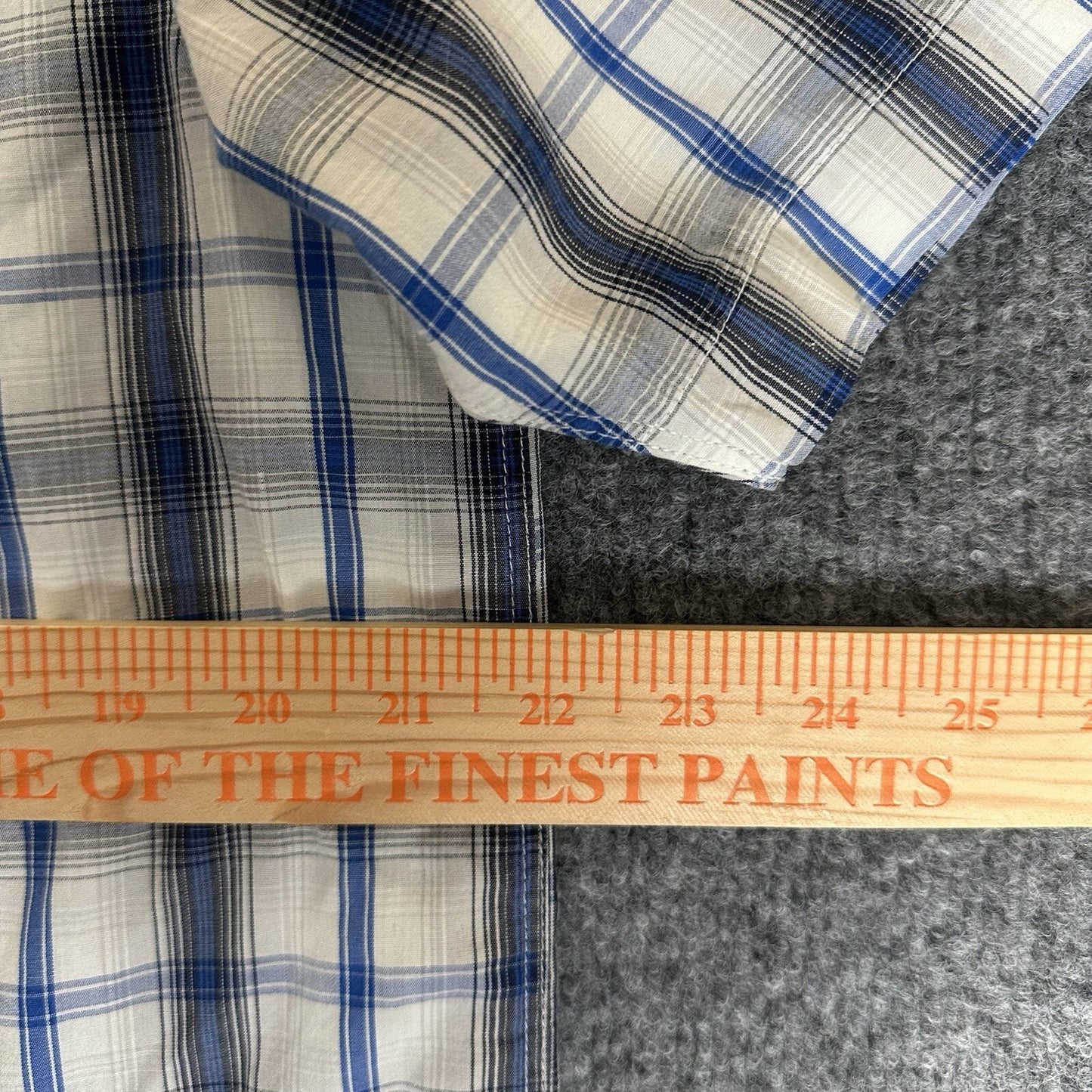 The North Face Shirt Mens Medium Blue Plaid Short Sleeve Button Up Pocket Adult