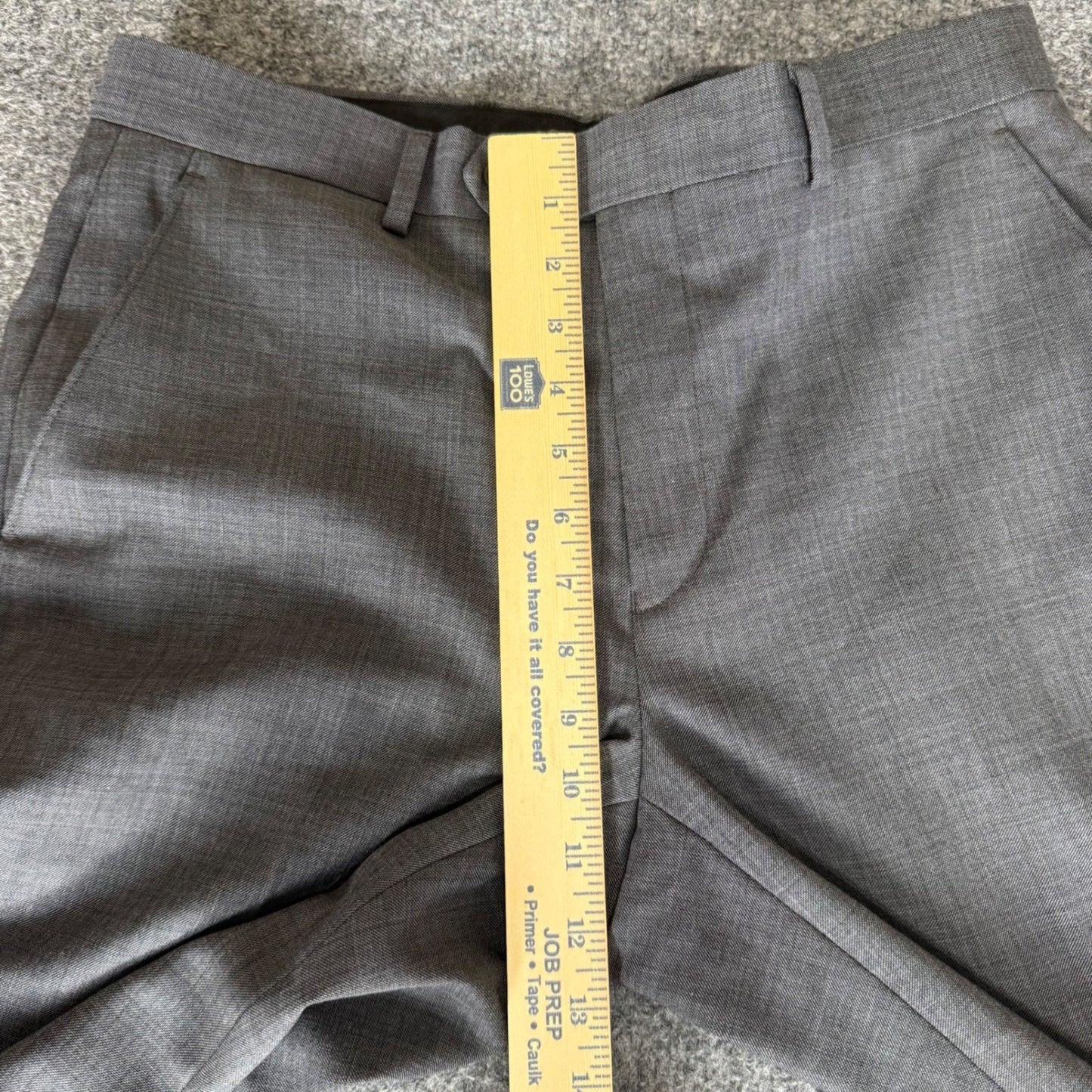 Lauren Ralph Lauren Mens Gray Wool Blend Sharkskin Dress Pants 32x30 Stretch