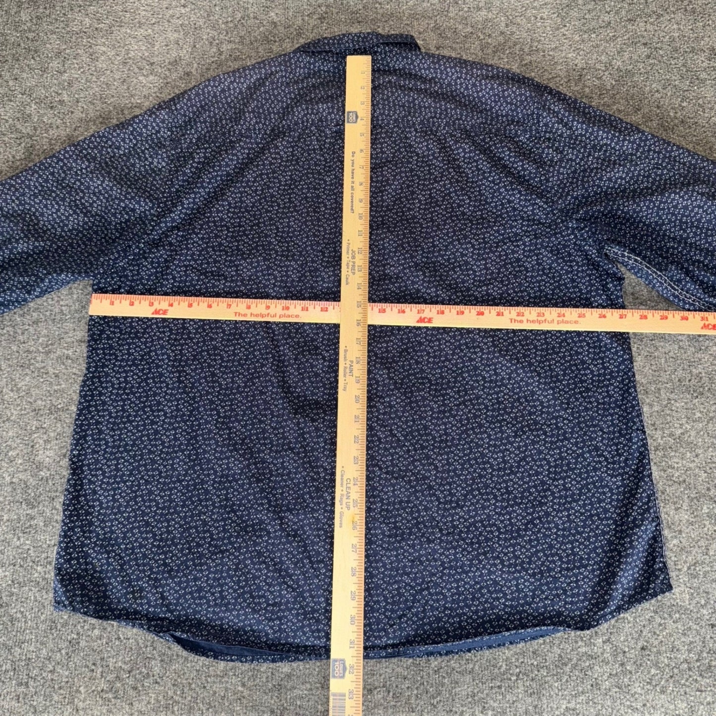 Buffalo David Bitton Shirt Floral Blue Mens 2XL Button Up Long Sleeve Casual