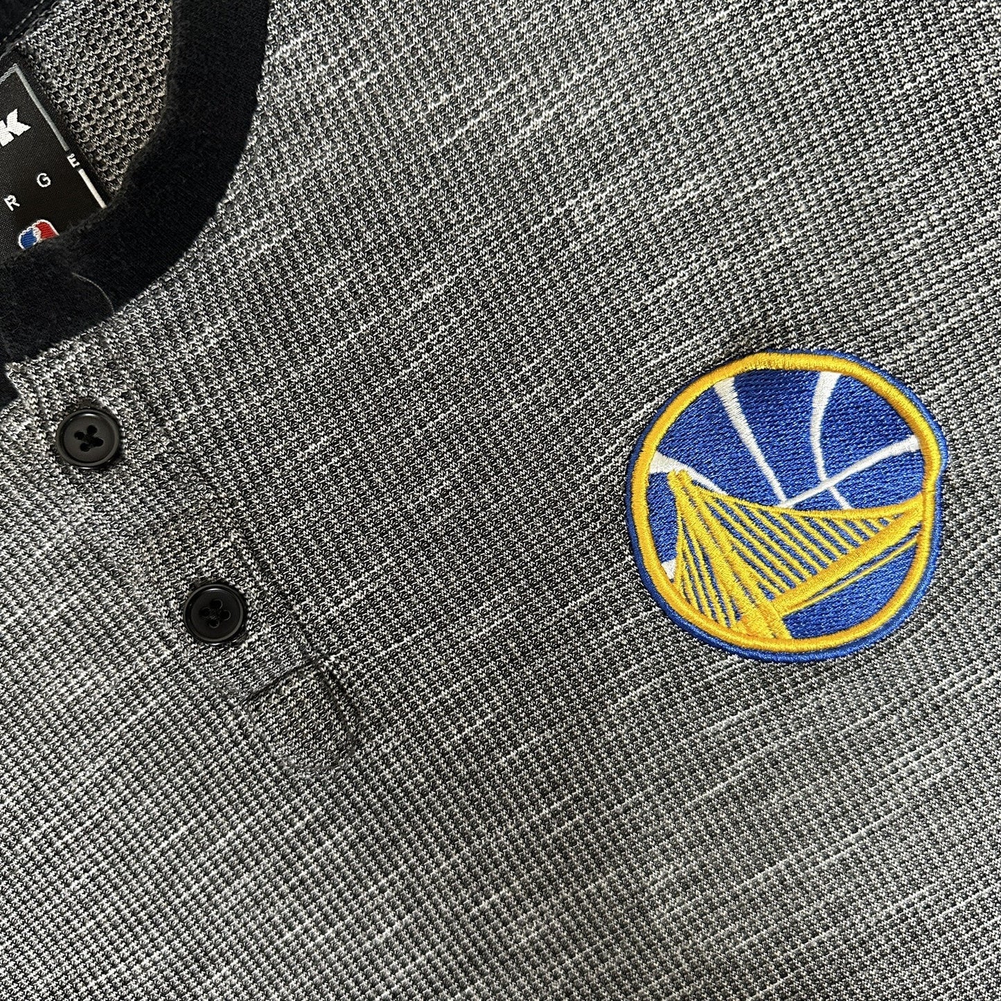 Golden State Warriors Henley Shirt Men L (S) NBA Long Sleeve Waffle Thermal Knit