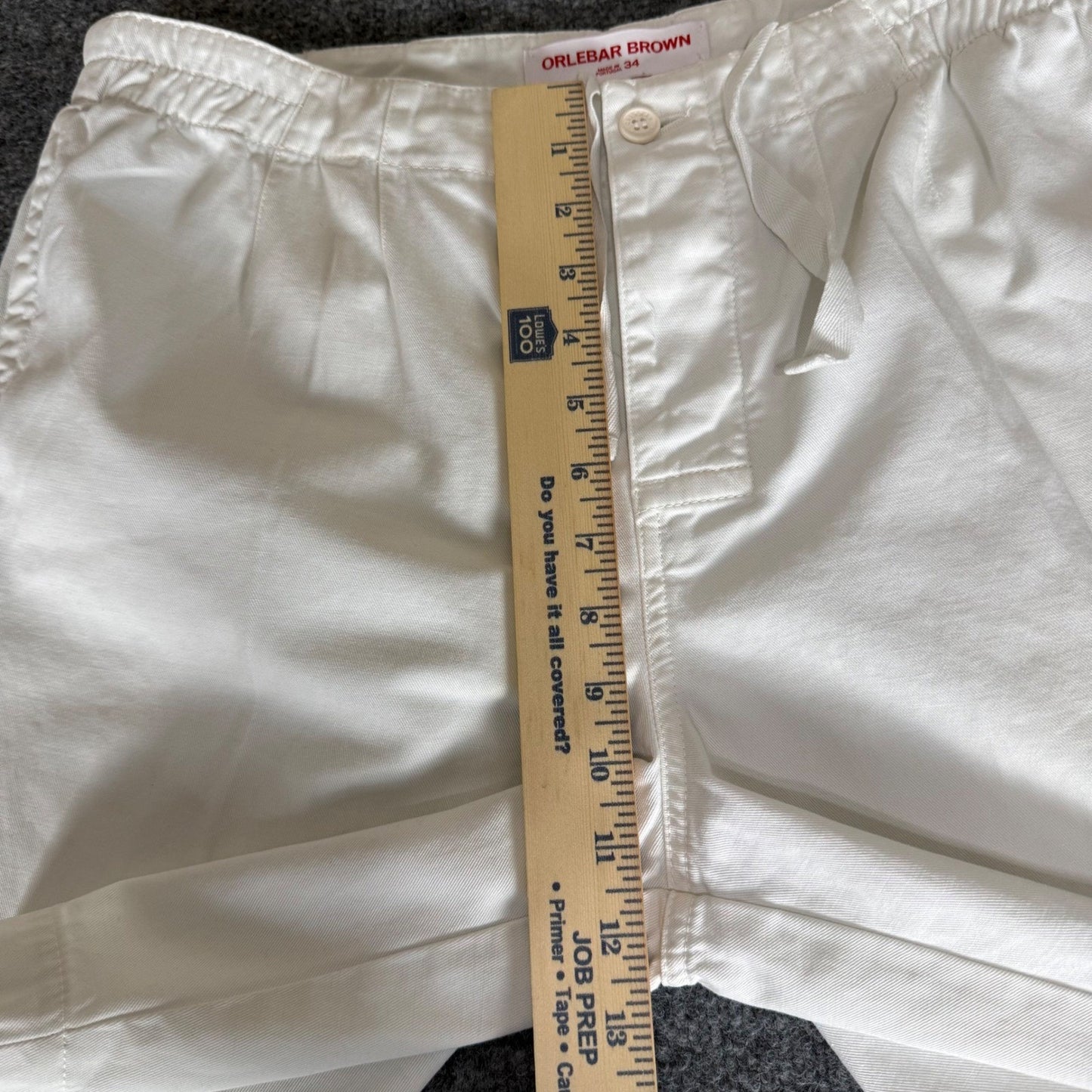 Orlebar Brown Swin Short Mens 34 White Button Fly Drawstring Beach Casual Resort