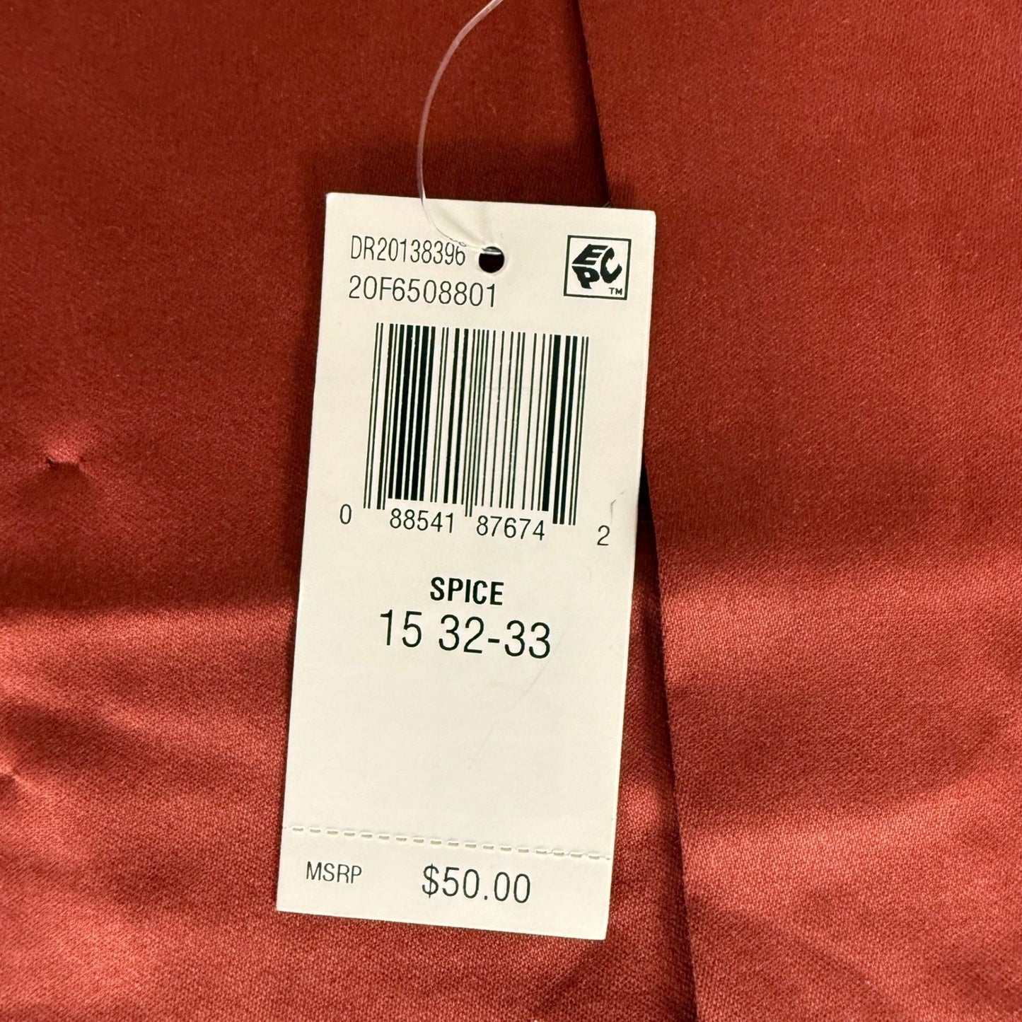 Van Heusen Mens Regular Fit Stretch Dress Shirt Spice 15 32-33 Medium Casual NEW