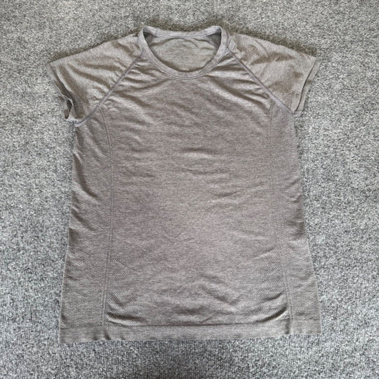 Spanx Active T-Shirt Womens XL Gray Athletic Workout Top Short Sleeve Gym