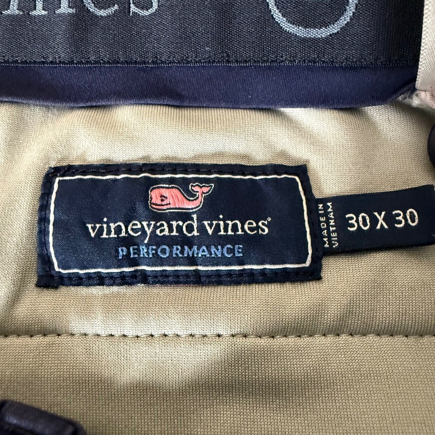 Vineyard Vines Mens On The Go Chino Pants OTG Blue 30x30 Slim Fit Performance