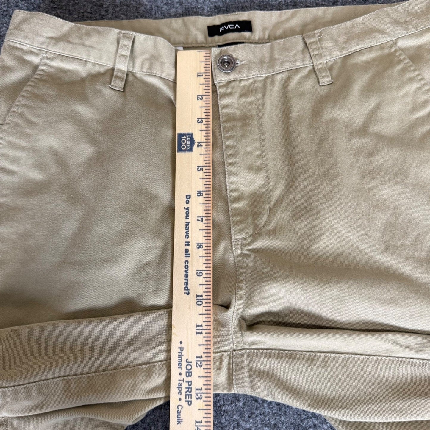 RVCA Week-End Fit Shorts Mens 36 Tan Khaki Casual Streetwear Skate Chino