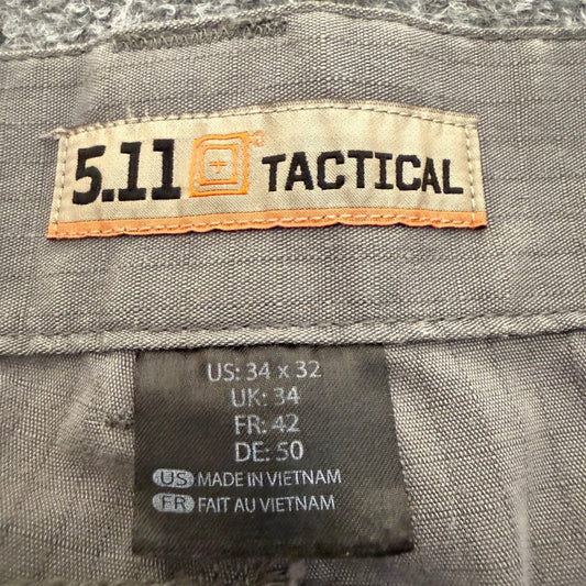 5.11 Tactical Stryke Pants Mens 34x32 Gray Cargo Work Utility Stretch Ripstop