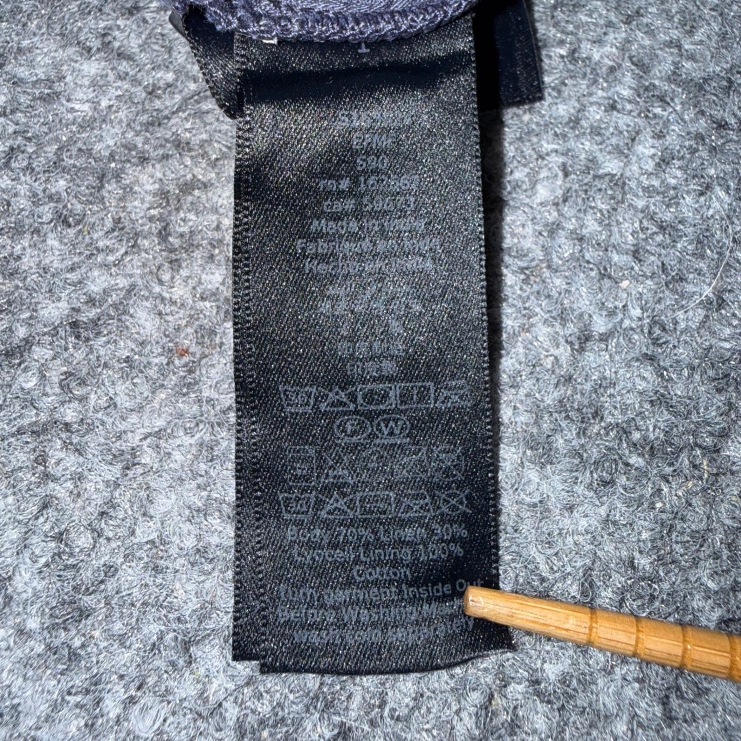 John Varvatos Shorts Mens 29 Blue Linen Blend Flat Front Casual Summer Comfort