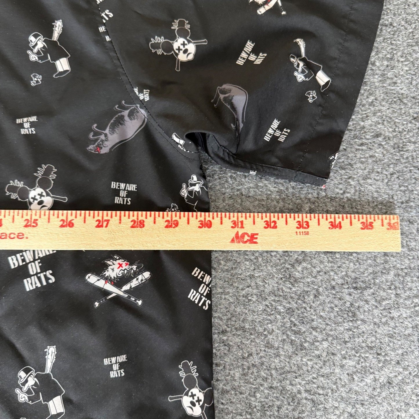 DIXXON Flannel Co Beware Shirt Mens 4XL Black Short Sleeve Button Up Moto Casual