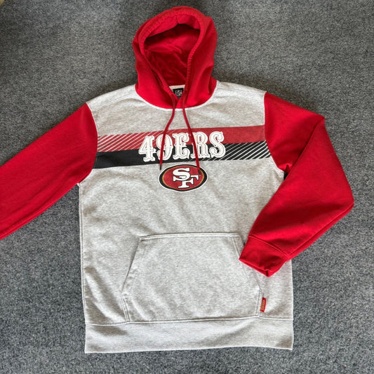 San Francisco 49ers Hoodie Mens Small Pullover Red Gray NFL Football Jacket