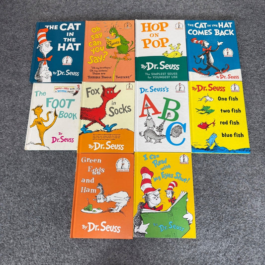Dr Seuss Books Lot 10 Children Kids Beginner Reading Early Learning Collection
