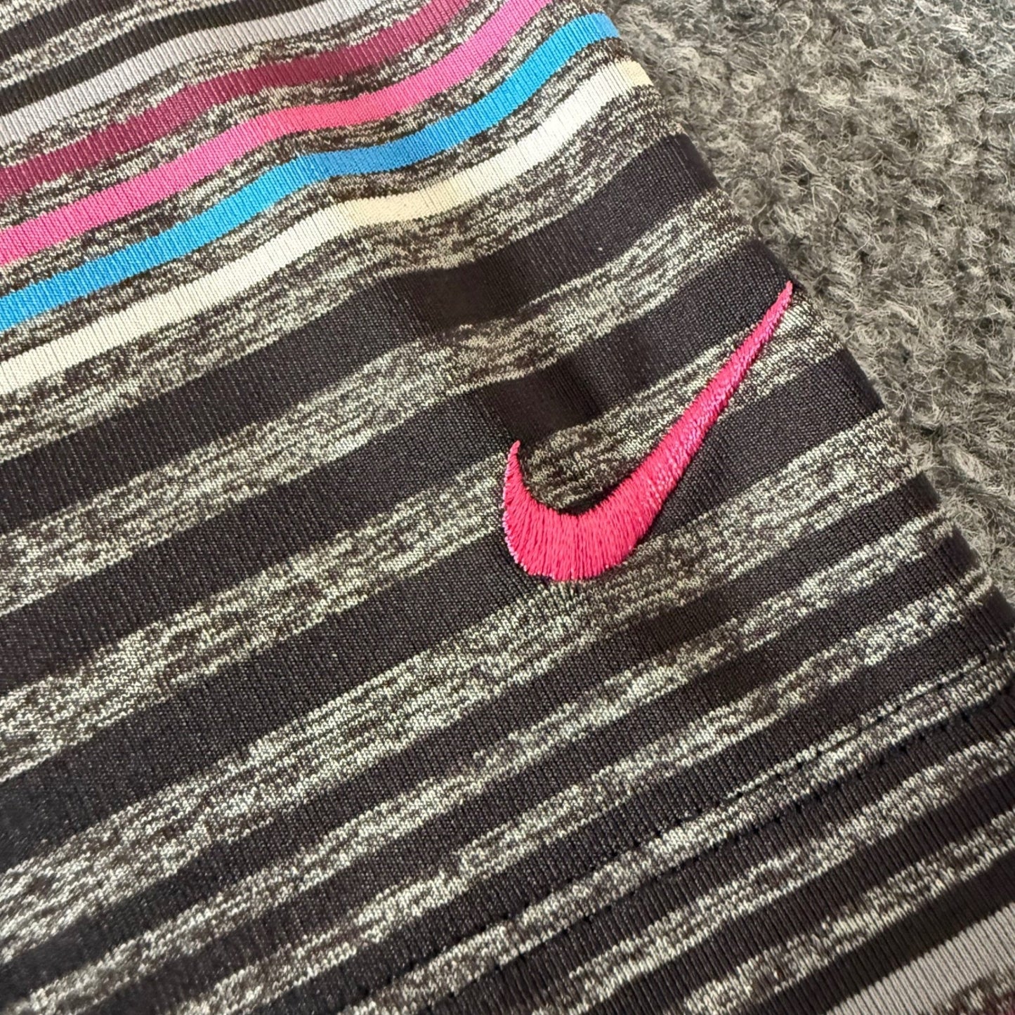 Nike Golf Tour Performance Polo Shirt Mens XL Dri-FIT Striped Short Sleeve Golf