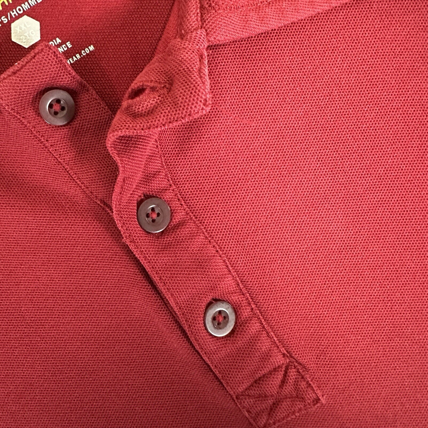 Mountain Hardwear Polo Shirt Mens 2XL (L) Red Solid Short Sleeve Casual Adult
