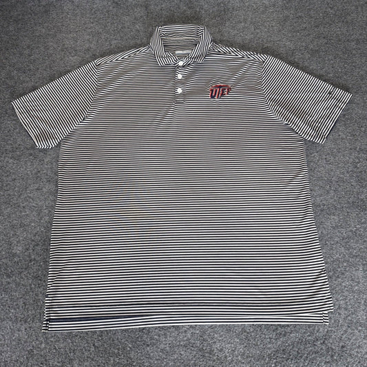 Columbia Golf Mens Polo Shirt XL UTEP Miners Striped Performance Short Sleeve