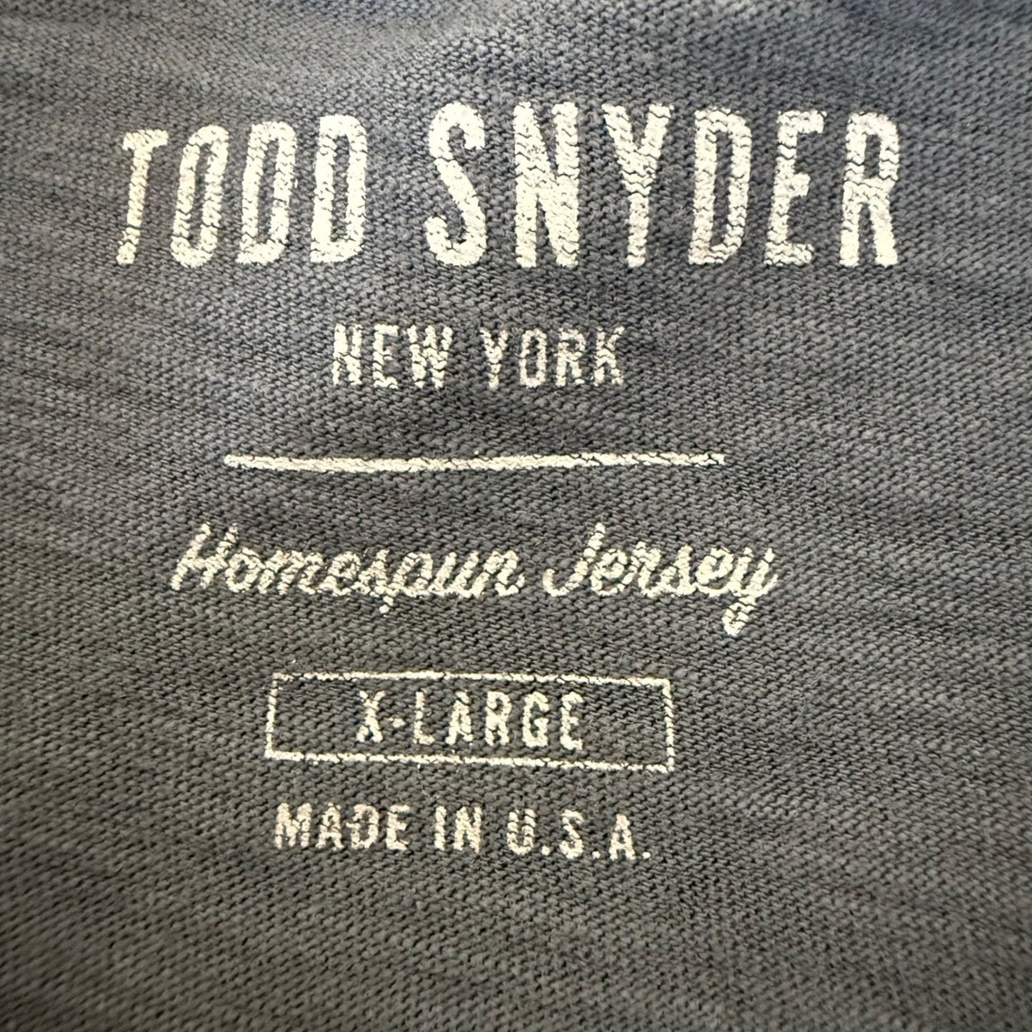 Todd Snyder Homespun Jersey Polo Shirt Mens XL Gray Short Sleeve Top Made in USA