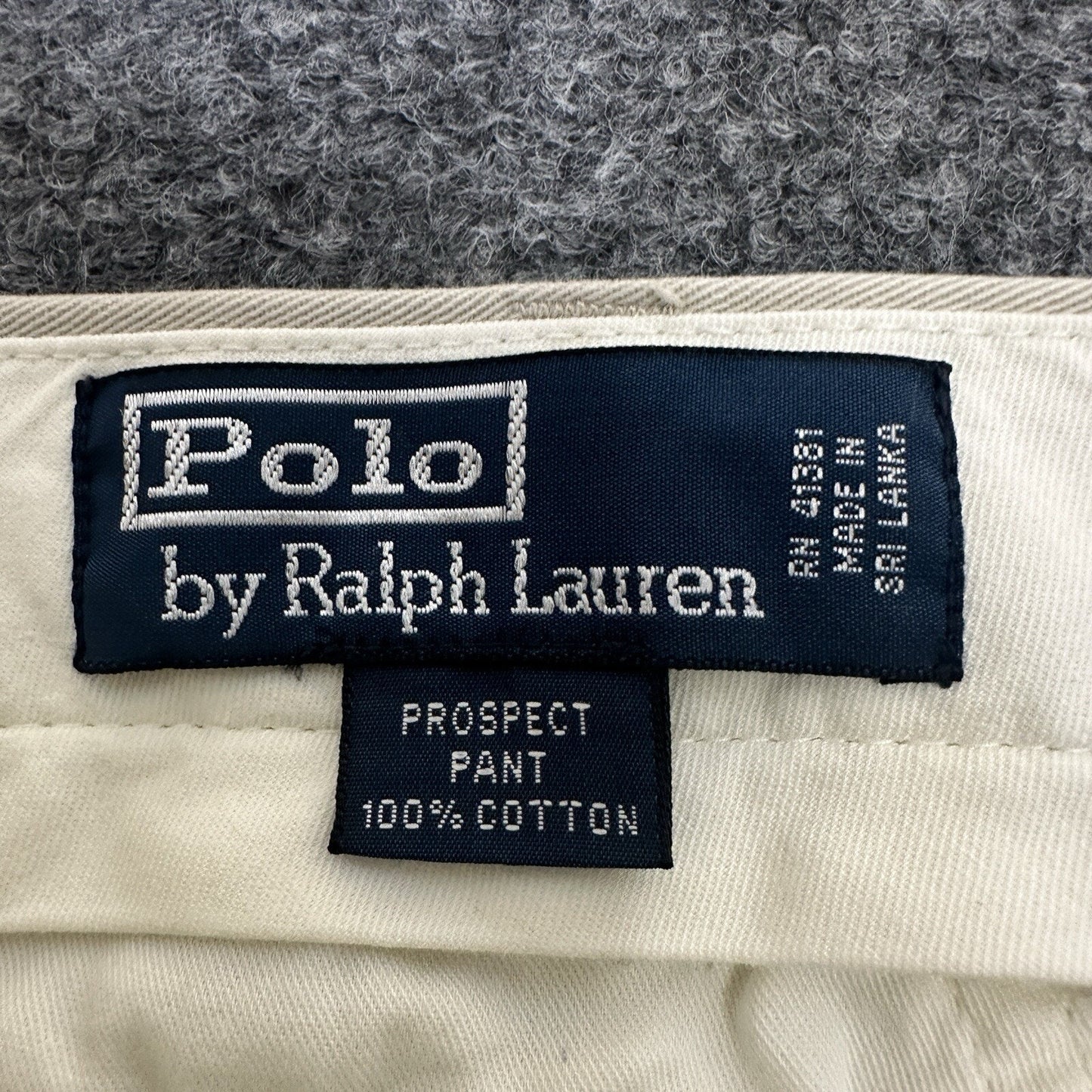 Polo Ralph Lauren Prospect Dress Pant Men 38x30 (37x29) Beige Mid Rise VTG Adult