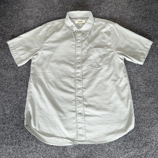 Buck Mason Shirt Mens Large Green Short Sleeve Button Up Casual Everyday