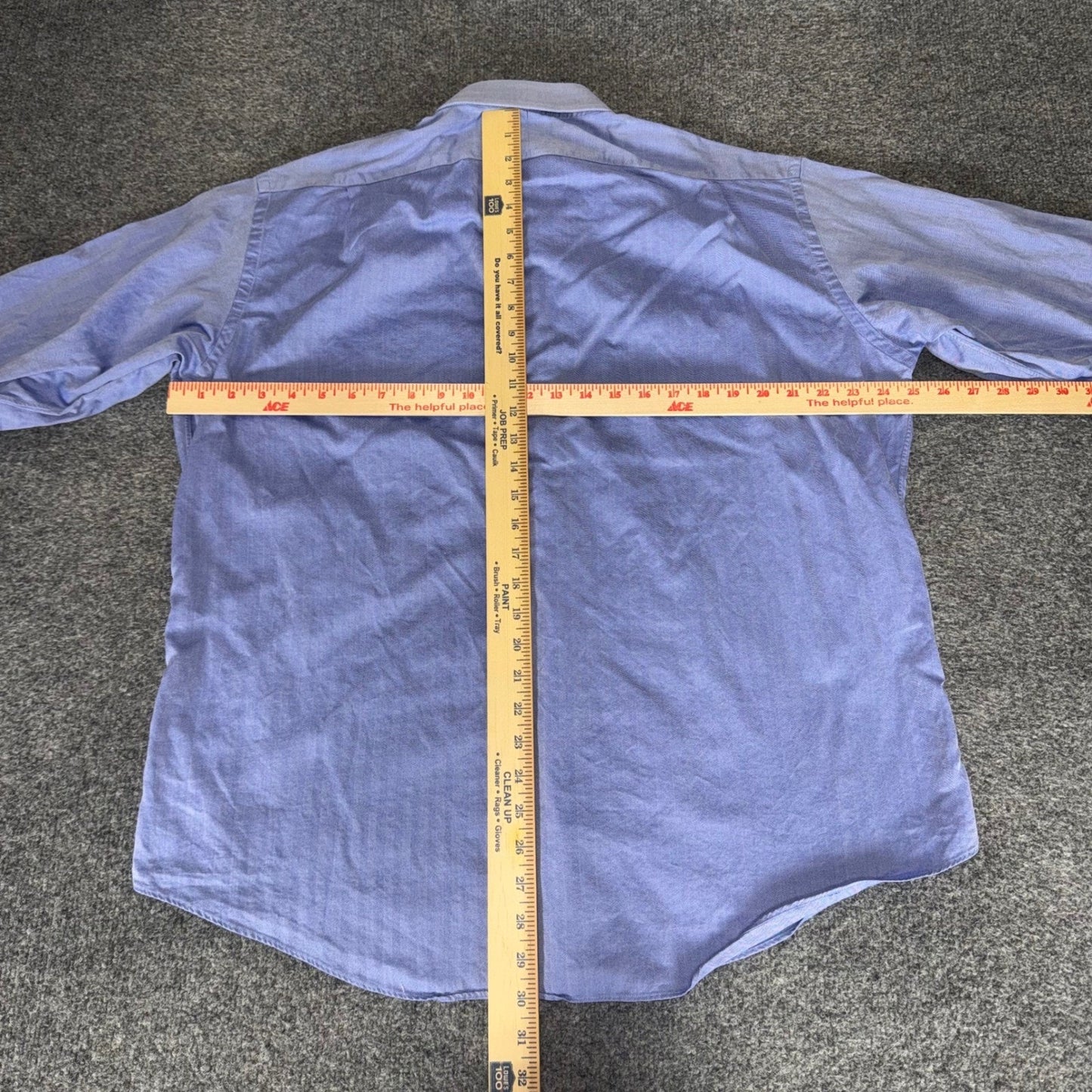 Jos. A. Bank Mens Blue Cotton Dress Shirt 17-34 Long Sleeve Button Up Business