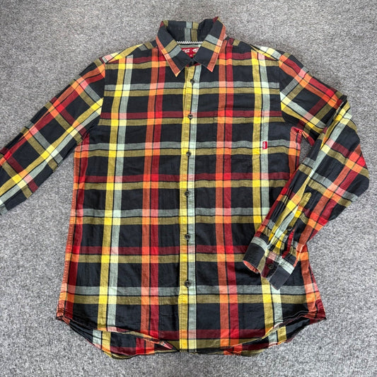 Vans Off The Wall Shirt Mens Medium Plaid Long Sleeve Button Up Skate Streetwear