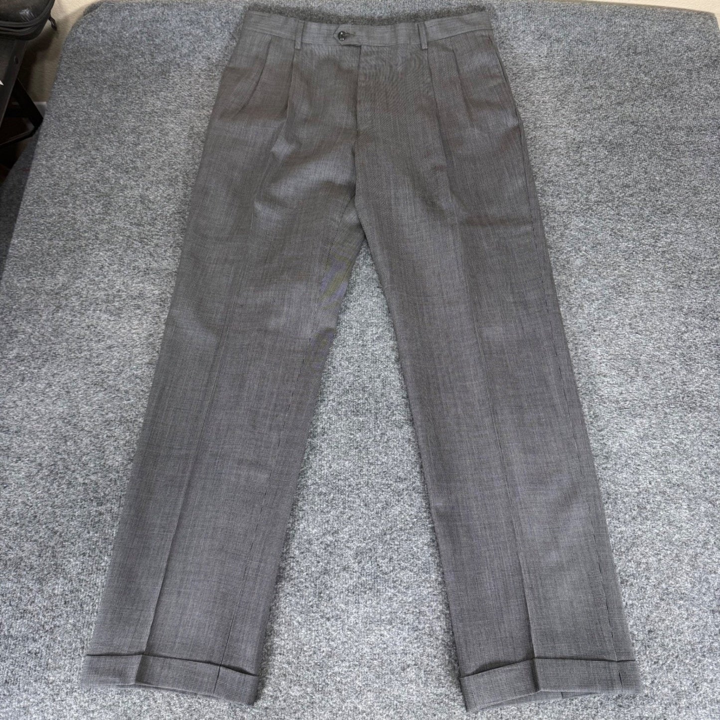 Jos. A. Bank Executive Collection Mens 36x33 Regular Gray 100% Wool Pleated Pant