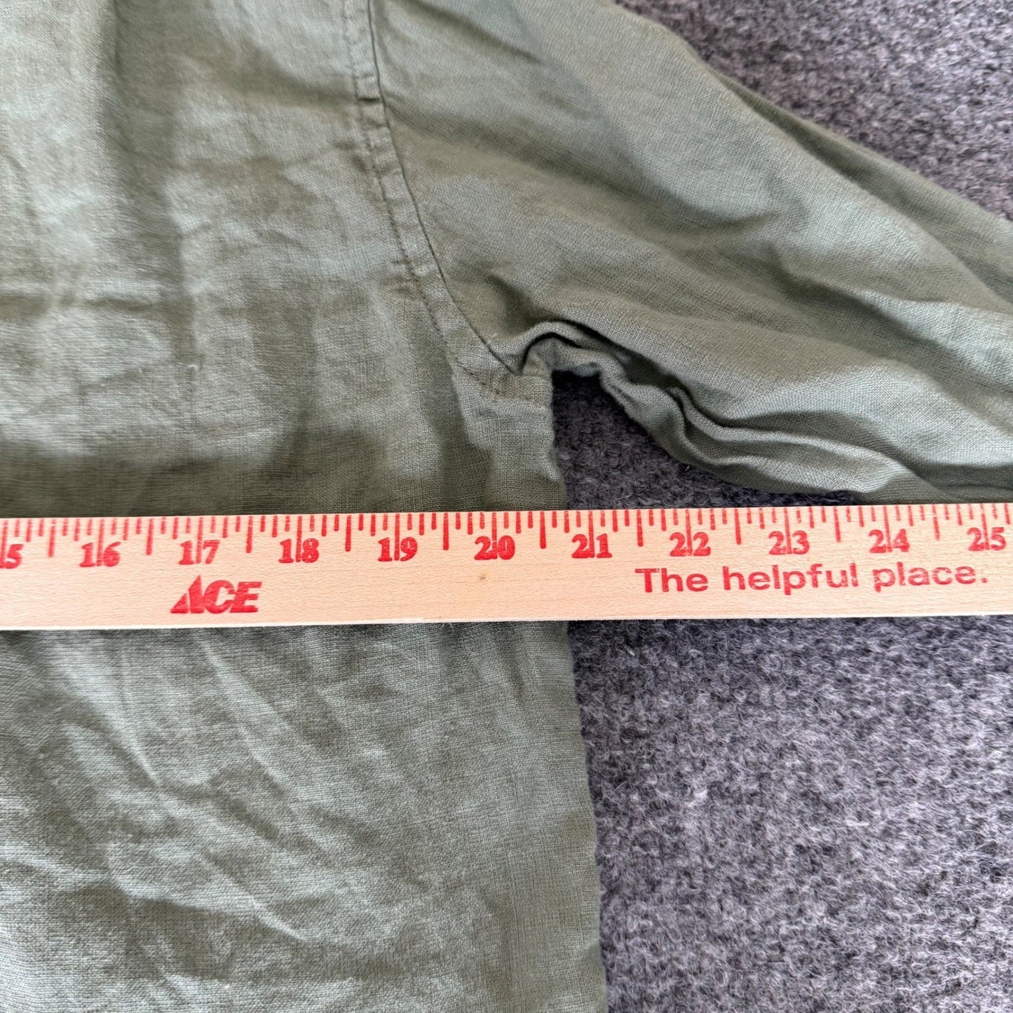 J Crew Linen Blend Shirt Mens Medium Green Button Down Casual Summer Lightweight