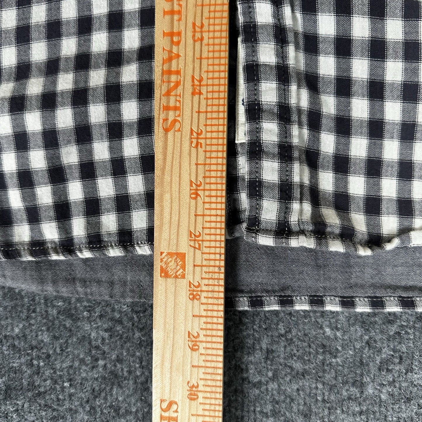 Lucky Brand Shirt Mens Large Black Gingham Slim Fit Long Sleeve Button Up Casual