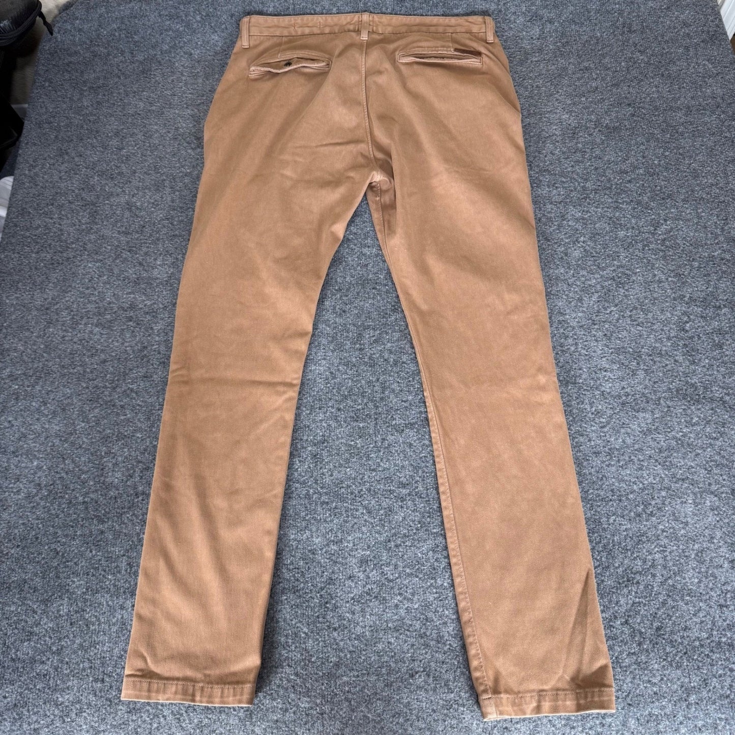 Hiroshi Kato The Ave Slim Chino Pants Mens 36x32 Tan Stretch Everyday Comfort