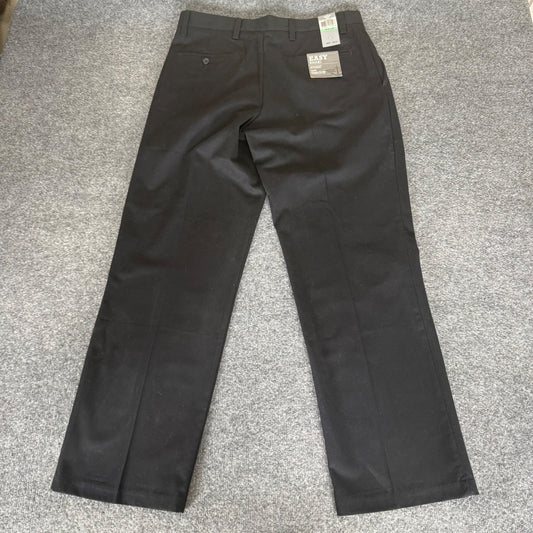 Dockers Mens Easy Khaki D3 Classic Fit Pleated Pants Black 34x30.5 NWT Office
