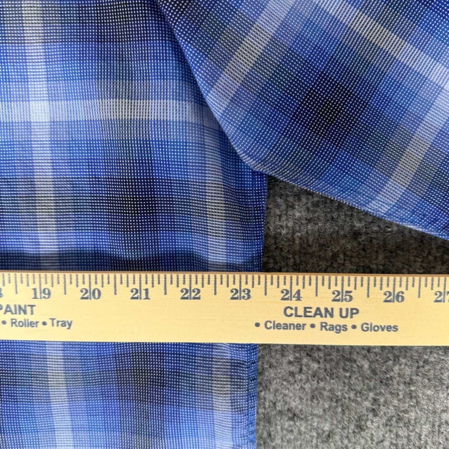 Tailorbyrd Shirt Men's Large Blue Plaid Button Up Long Sleeve Casual Cotton