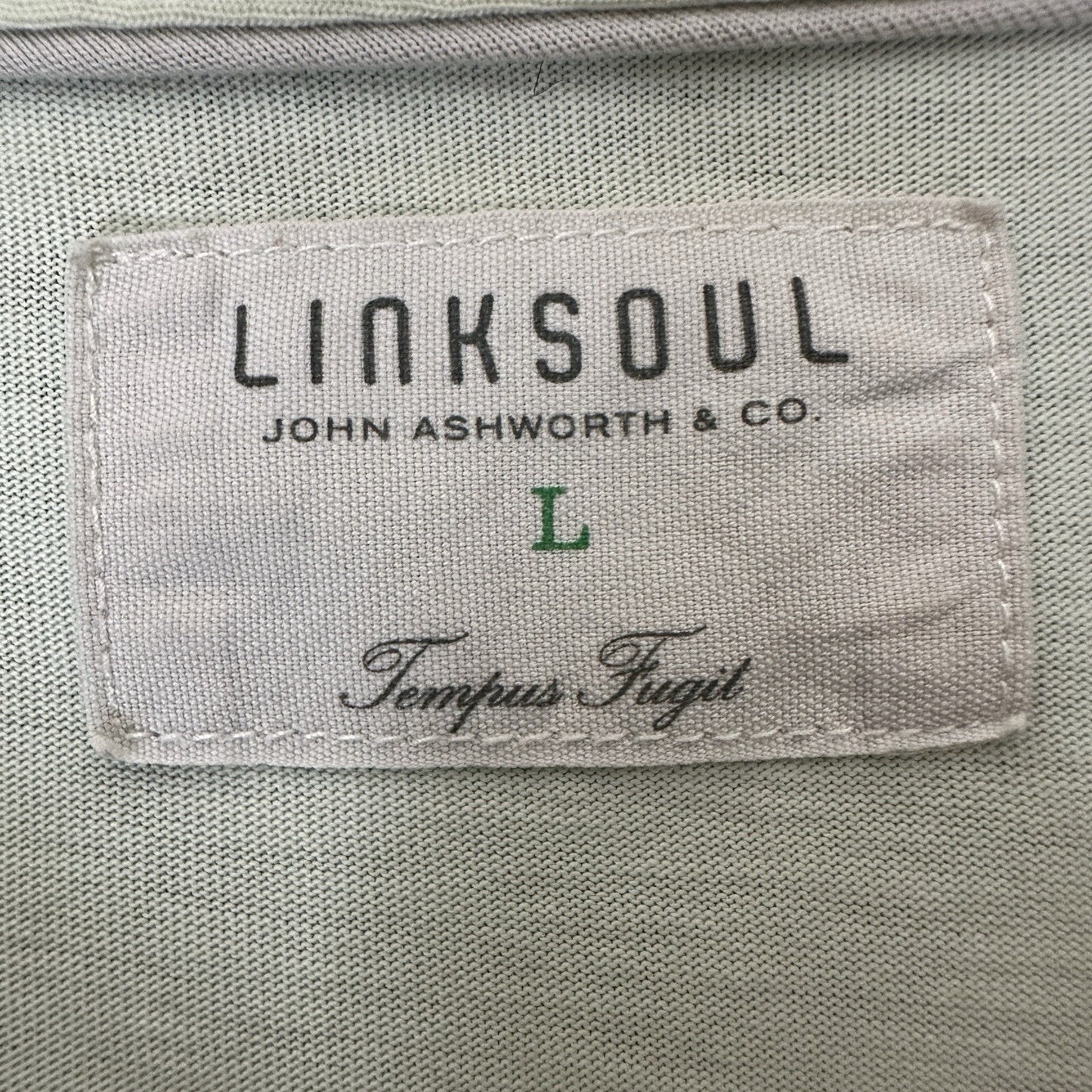 Linksoul Polo Shirt Men Large Green Short Sleeve Pocket Golf Casual Cotton Adult