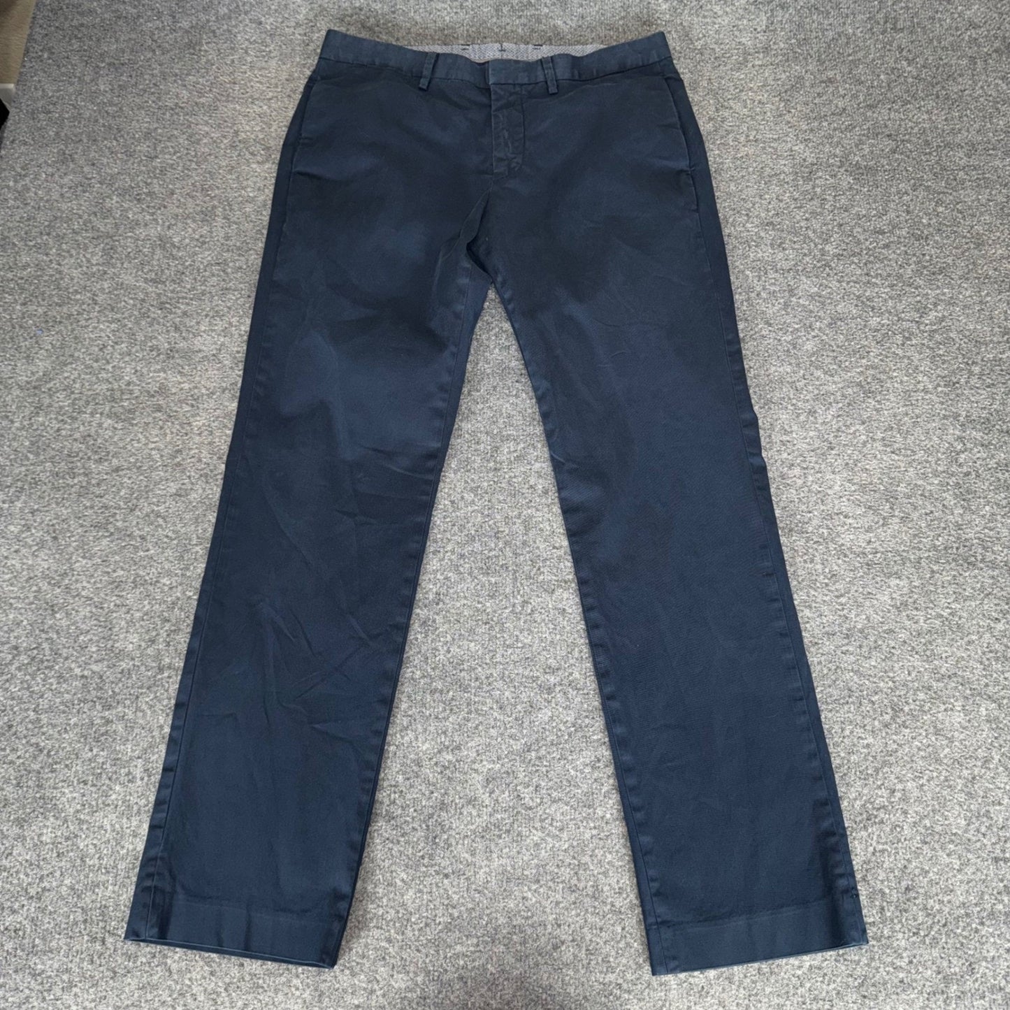 Bonobos Slim Fit Chino Pants Mens 33x31 Navy Blue Manteco Italian Fabric Casual