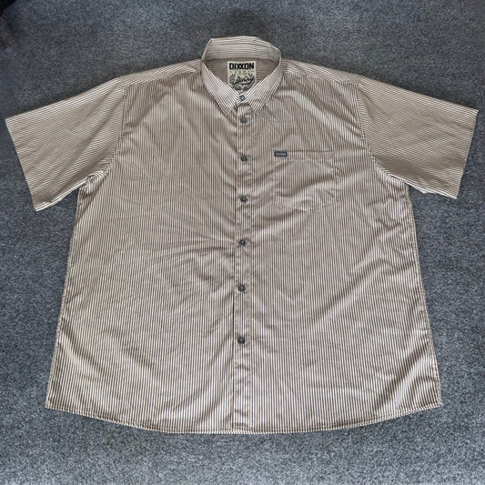 DIXXON Flannel Co The Benny Triple Stripe Shirt Mens 4XL Short Sleeve Button Up