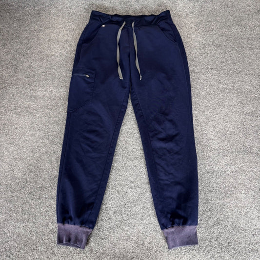 FIGS Zamora Scrub Jogger Pants Womens Small Navy Blue Medical Healthcare Stretch