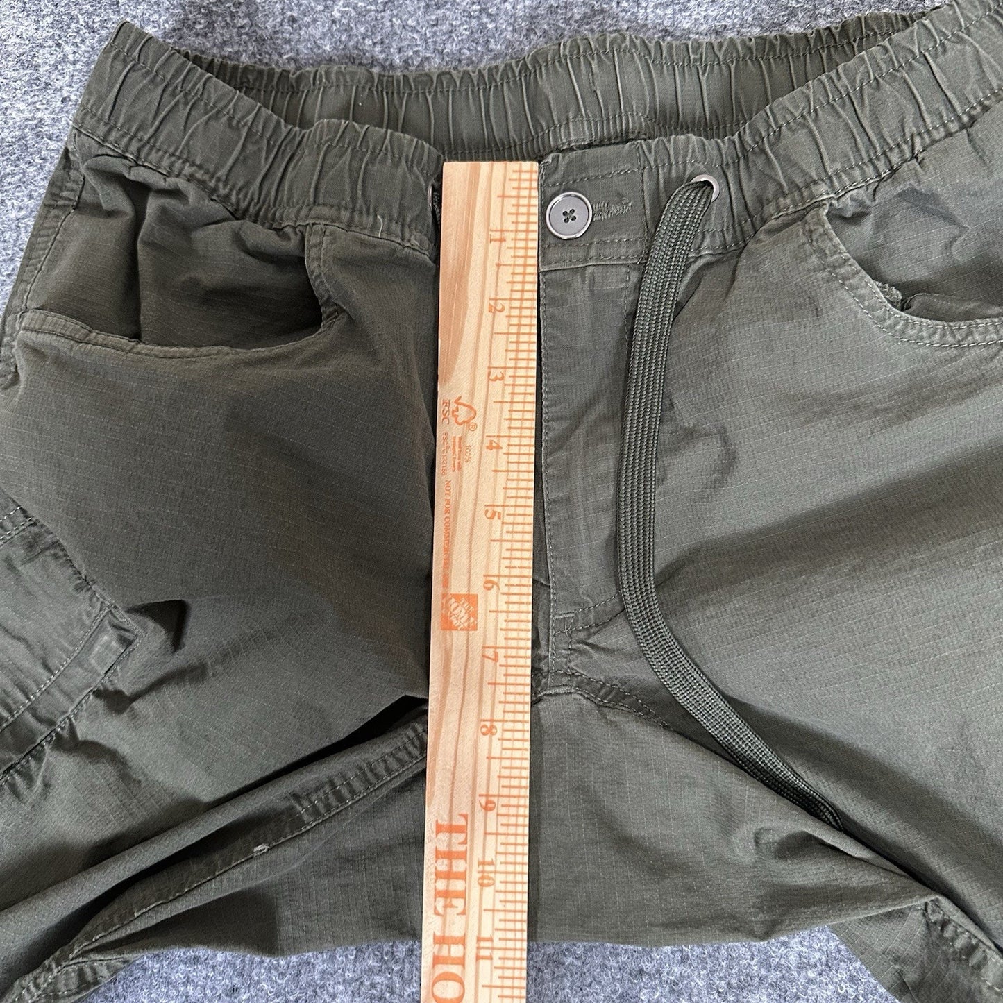 BYLT Pants Men's M 30x30 Olive Green Tapered Ripstop Drawstring Utility Jogger
