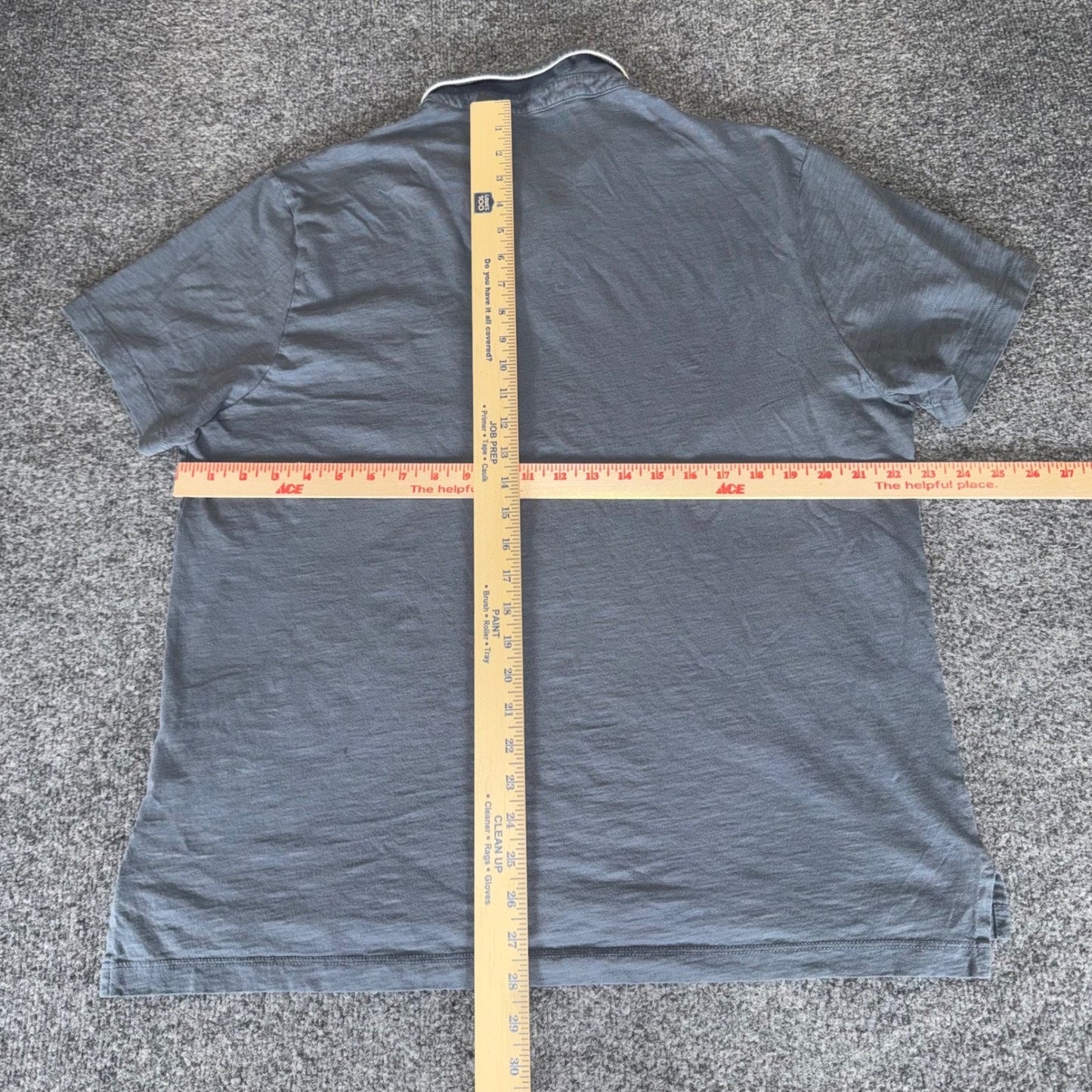 Todd Snyder Homespun Jersey Polo Shirt Mens XL Gray Short Sleeve Top Made in USA