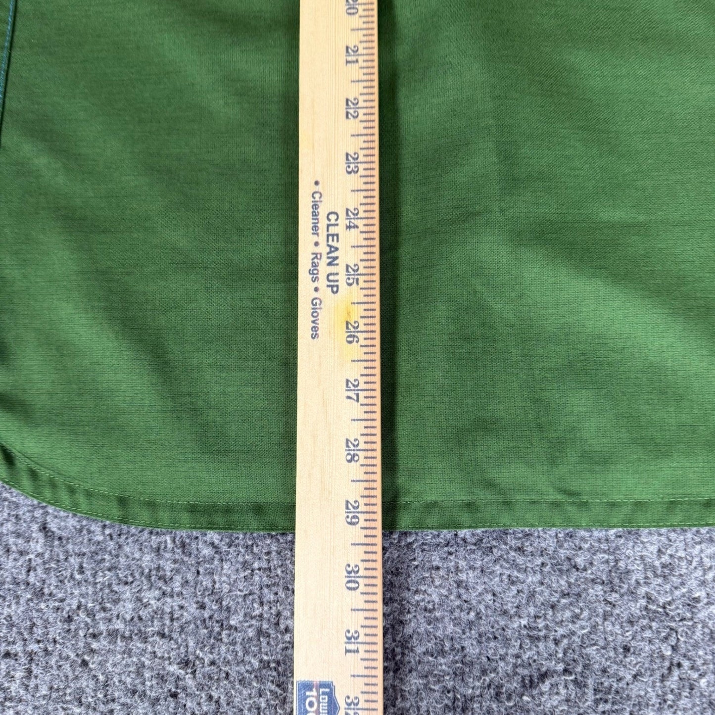 Eddie Bauer First Ascent Shirt Mens Small Green Long Sleeve Pearl Snap Outdoor