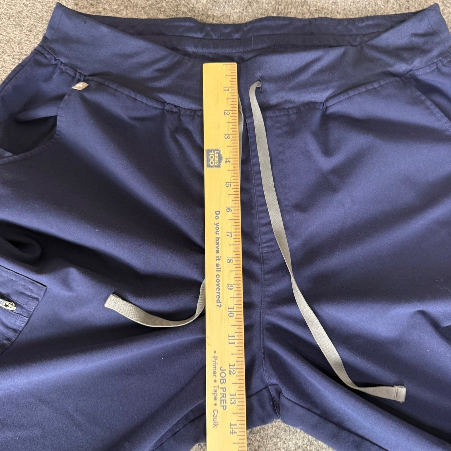 FIGS Zamora Navy Blue High Waisted Jogger Scrub Pants Womens XL Medical Stretch