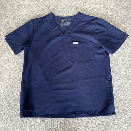 FIGS Chisec Scrub Top Shirt Mens Small Navy Blue Medical Healthcare Doctor Nurse