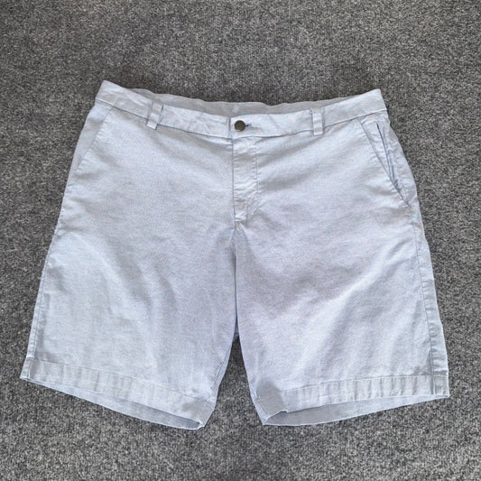 Lululemon Commission Short Mens 36 Blue Casual Golf Chino Performance Comfort