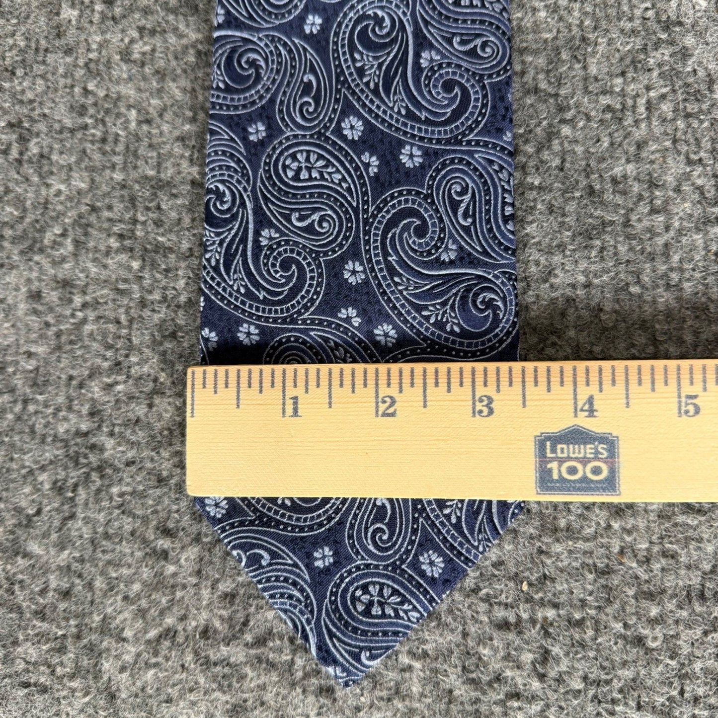Faconnable Lot of 2 Mens Silk Dress Ties Blue Paisley Geometric Formal Neckwear