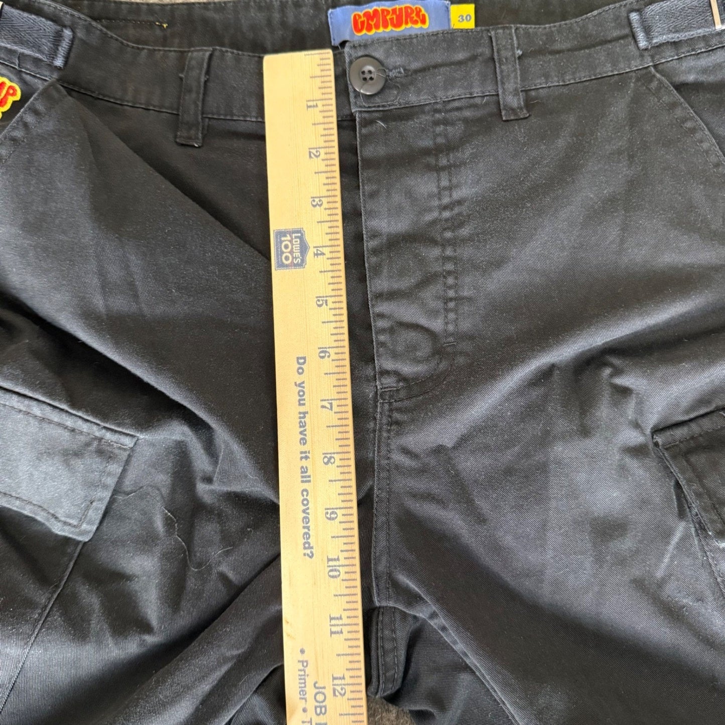 Empyre Relax Cargo Pants Mens Size 30 (Fits 33x27) Black Utility Streetwear