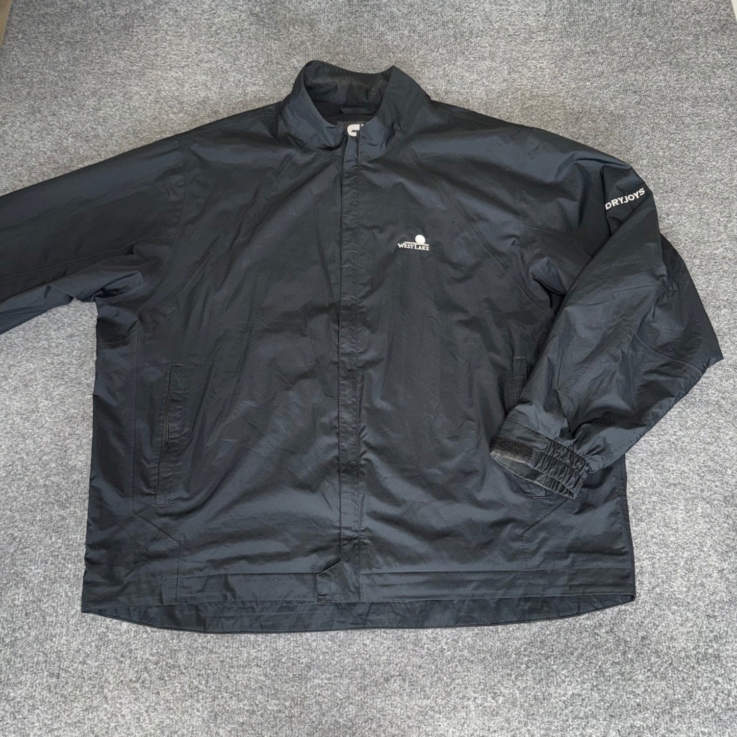 FootJoy DryJoys Golf Jacket Mens XXL Black Waterproof Rain Wind Performance