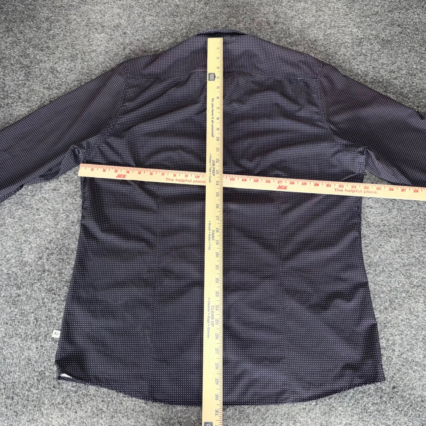 7 Diamonds Men XL Navy Blue Dotted Button Down Shirt 4 Way Stretch Modern Casual