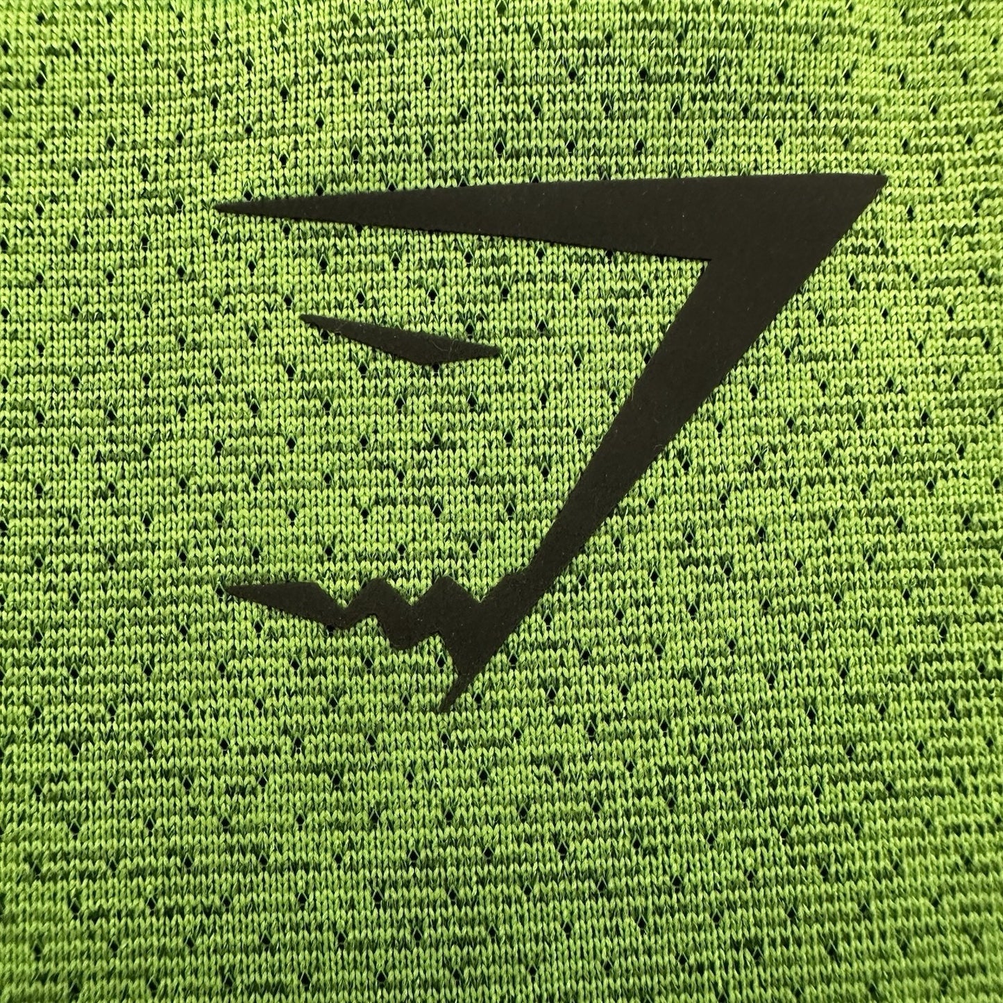 Gymshark Shirt Men Large Green Short Sleeve Crew Neck Stretch Workout Gym Hi Vis