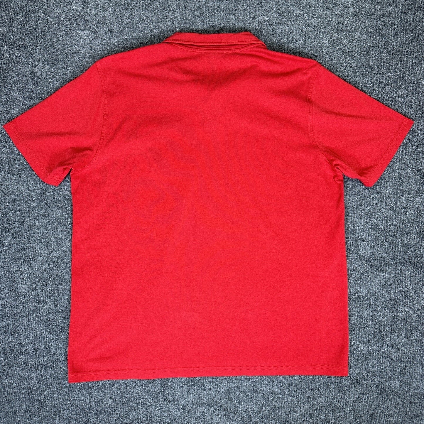 Oakley Polo Shirt Mens XL Red Solid Short Sleeve Golf Activewear Pocket Adult
