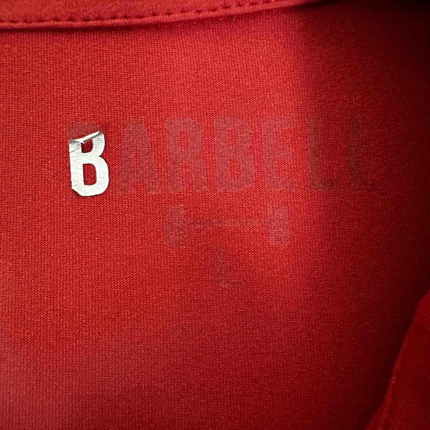 Barbell Polo Shirt Mens Large Red Solid Golf Performance Short Sleeve Adult