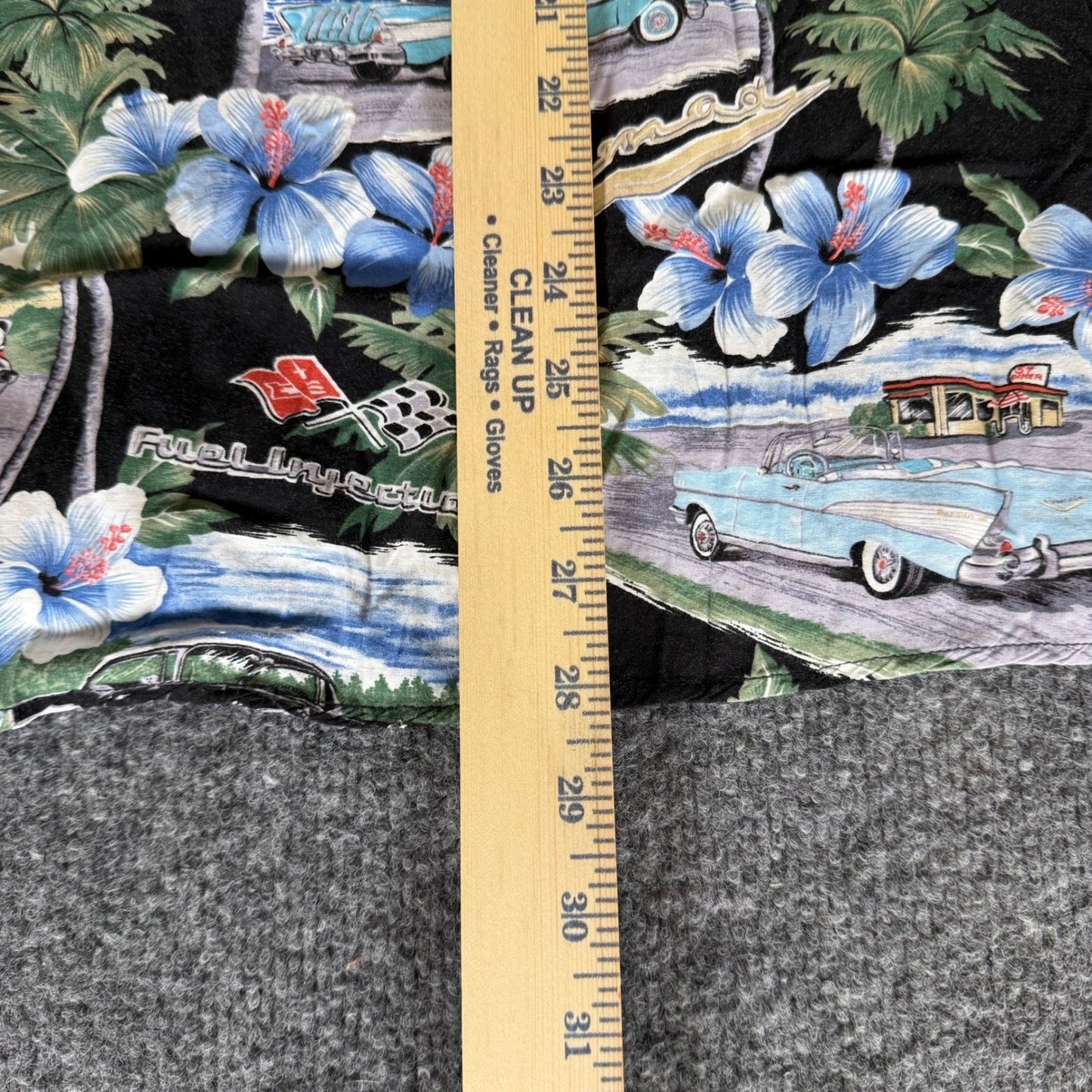 Reyn Spooner Hawaiian Shirt Mens XL Cars Floral Aloha Camp Casual