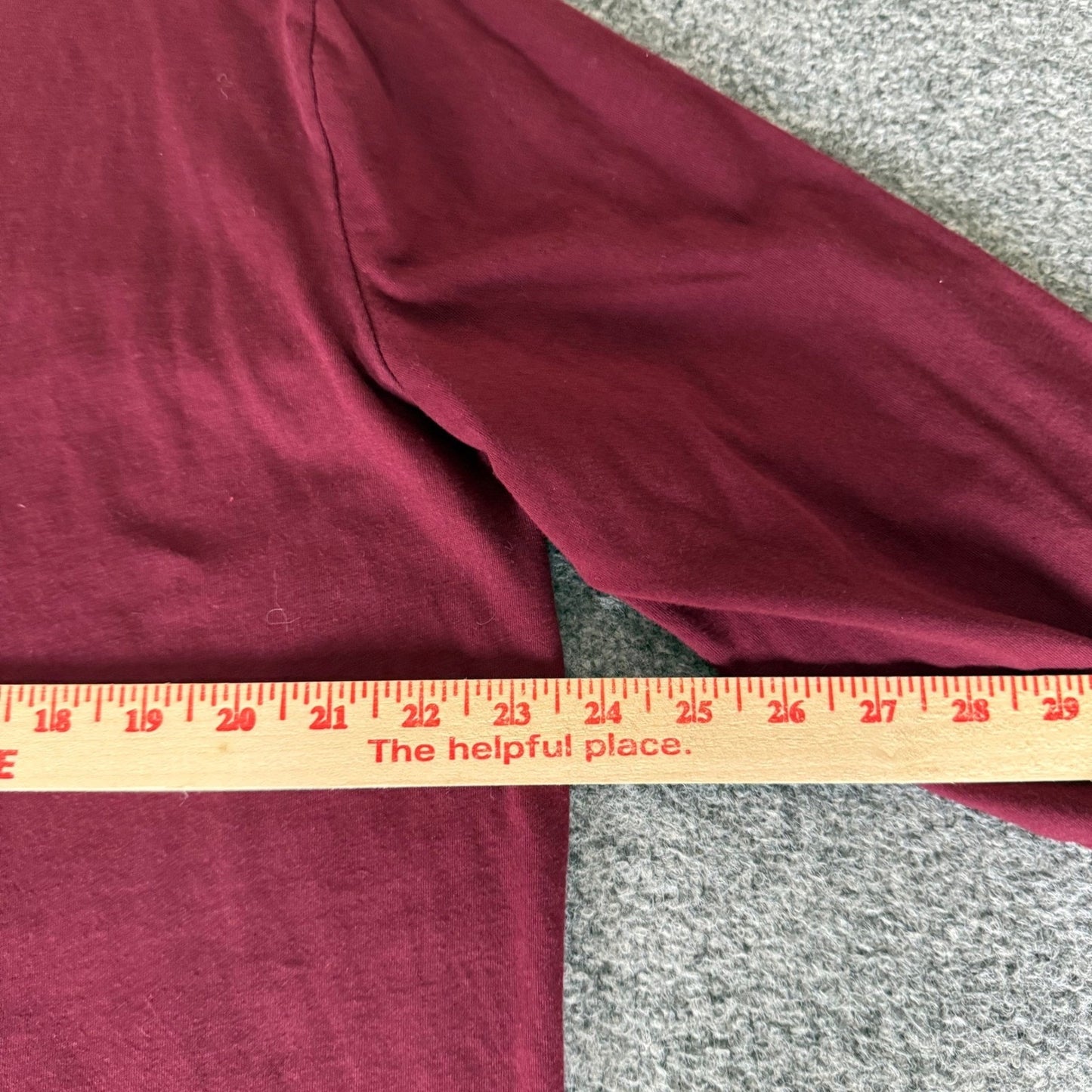 Polo Ralph Lauren Mens XL Slim Fit Long Sleeve T-Shirt Maroon Cotton Casual Tee