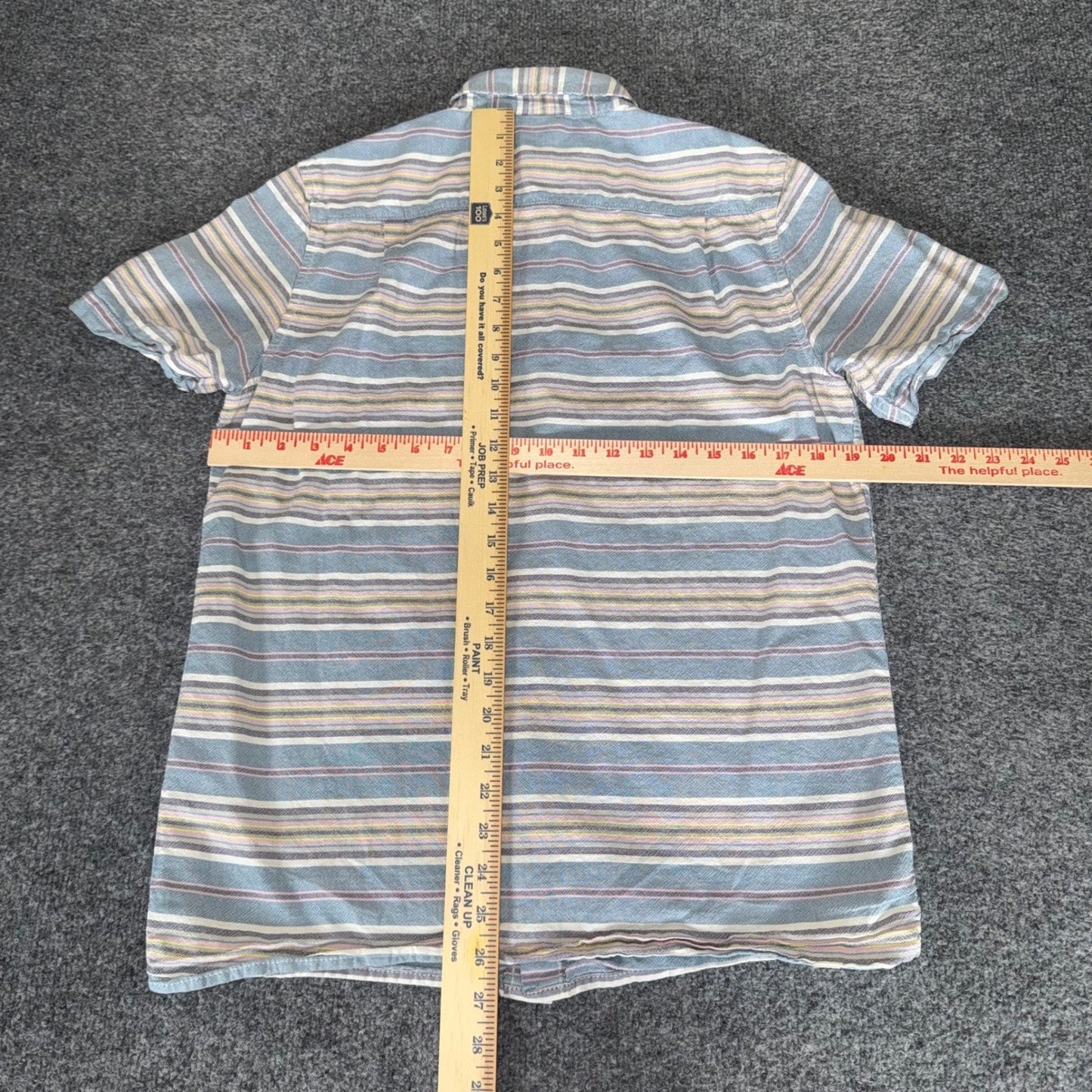 Vans Mens Small Striped Cotton Short Sleeve Button Down Shirt Skate Streetwear